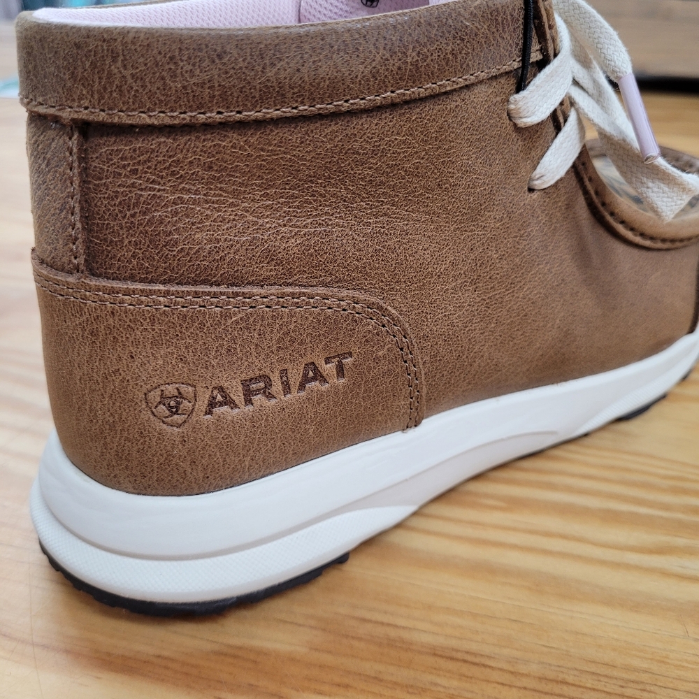 Ariat Women's Spitfire Leopard Print Casual Shoe with White Laces - Picture 3 of 5